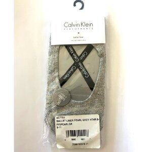 Calvin Klein Performance Ballet Liner Pilates Yoga Socks -New in Package- Grey